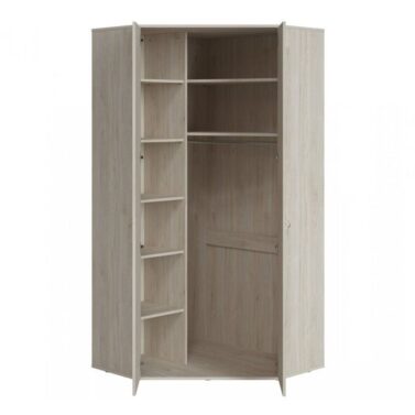 Велика кутова шафа в дитячу або підліткову кімнату | Denim DEIS05 Шафа кутова 2D