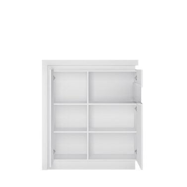 Lyon White LYOV04P Вітрина 2D права з колекції меблів Lyon White Польща. Фабрика Meble Wojcik